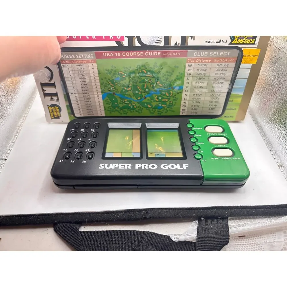Electronic Super Pro Golf Micro Games of America LCD Video Game 1993 Works VTG